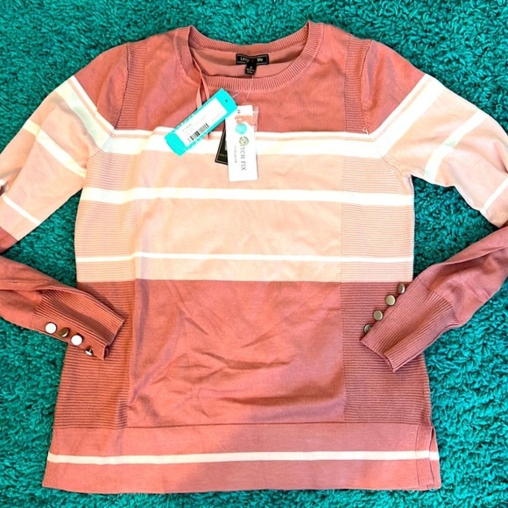 Lefty Me sweater rib, Small new pink